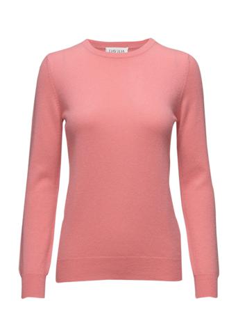 Basic O-Neck Sweater Villapaita Vaaleanpunainen Davida Cashmere