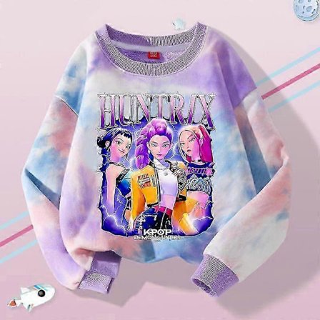 Kpop Demon Hunter Girls Hettegenser - Rumi, Mira, Zoey Søt Pullover for barn, vår høstgave