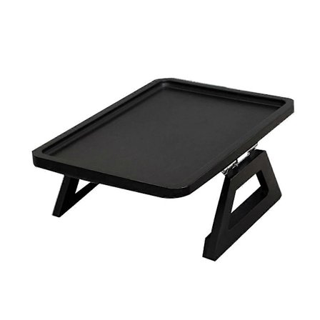 Soffarmstöd Klämfäste Bricka Armstödsbricka Portabelt Bord Sidobord Soffbord Soffbricka för Muffin Kaffe Svart