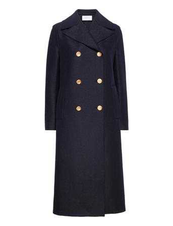 Women Military Coat With Golden Buttons Pressed Wool Outerwear Coats Winter Coats Blå Harris Wharf London