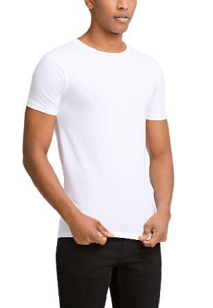 Lindbergh Mens Stretch Crew Neck Tee Överdelar Herr Vit M