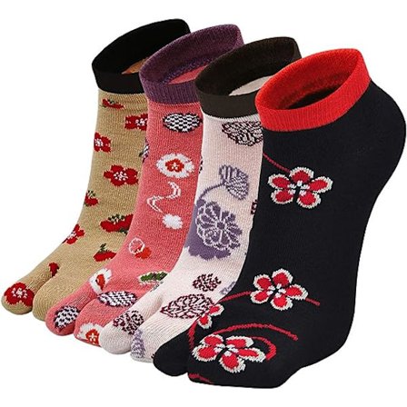 36-41, 4 par, japanske kvinders tabi-sokker flip flop sandal få