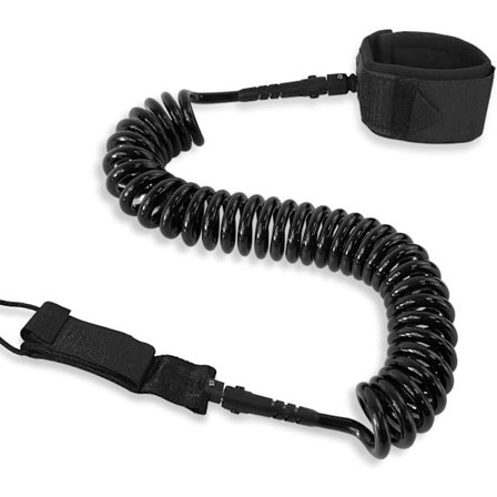 10ft Surfboard Leash 7MM, Retractable SUP Leash, Surfing Foot Leash för Longboards, Uppblåsbar Paddle Board, Kajak