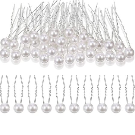 40-pak Pärlhårnålar Bryllup Brud Blomsterhårnålar til Brude og Brudepiger Frisure (1 cm)