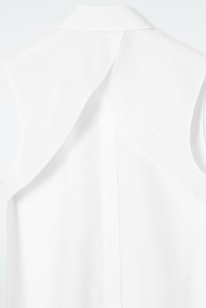 COS Femme Chemise Sans Manches Dos Nu in Blanc