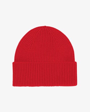 Merino Wool Beanie - Scarlet Red - Male - One Size