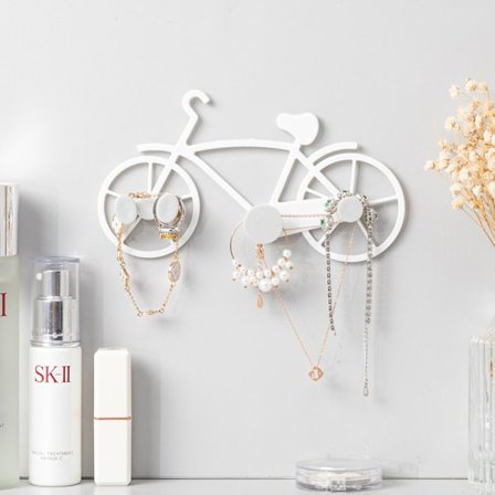 Cykelkrok Väggmonterad Klädhängare vit