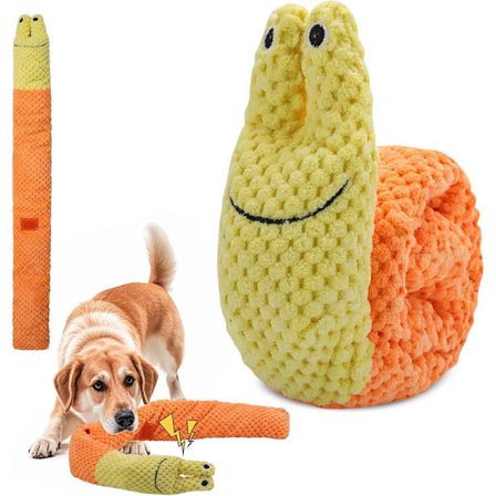 Hundelegetøj mod Kedsomhed – Pibende Blødt Legetøj, Holdbart Tygggelegetøj og Snusemåtte, Interaktivt Puslespilslegetøj til Hvalpe, Stressreducerende 