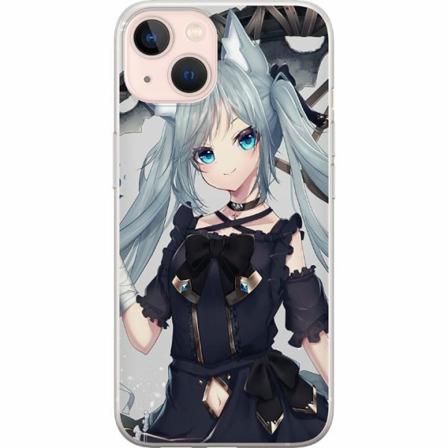 Apple Iphone 14 Genomskinligt Skal Catgirl