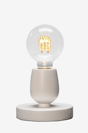 Konstsmide - B/O Tredekorasjon LED 19,5 cm - Hvit - Dekorativ julebelysning - Fra Homeroom