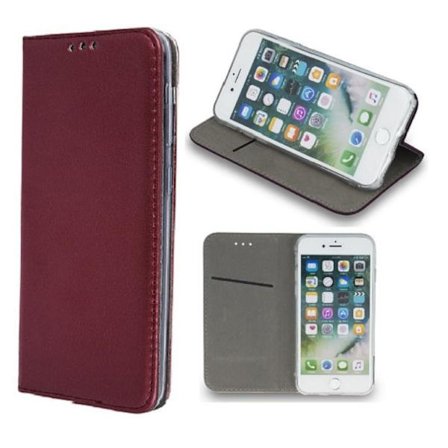 Samsung Galaxy A71 - Smart Magnetic Mobilplånbok - Vinröd