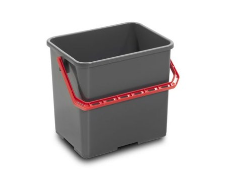 NORDEX Hink med rött handtag grå 6l - Lyreco - Städ och hygien - Städredskap - Hinkar och tillbehör