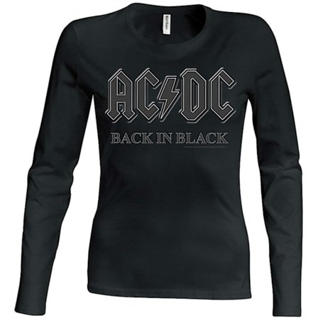AC/DC Back in Black Naisten Pitkähihainen T-Paita