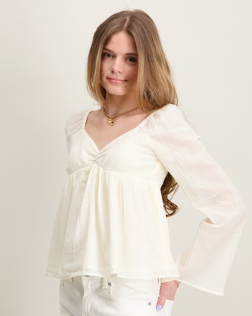 Gina Tricot Young Y heart shape blouse Blå Topper/Bluser Jente - Kids Brand Store