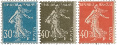 Frankrig 1924 - YT 192-194 - Ubrugt