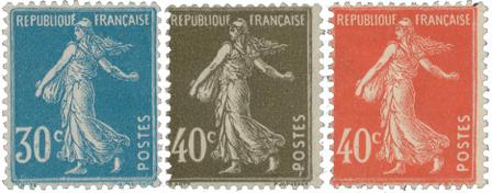 Frankrig 1924 - YT 192-94 - Ubrugt