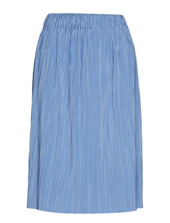 Uma Skirt 10167 Knælang Nederdel Blå Samsøe Samsøe
