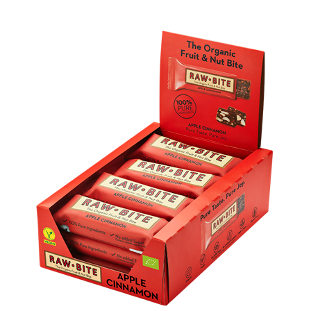 Rawbite 12 x Hedelmä-pähkinäpatukka 50 g