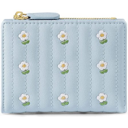 Flickor liten plånbok tri-fold plånbok kontantväska korthållare myntväska med ID-kortsfönster elegant ung söt