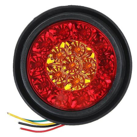 Auton, kuorma-auton, perävaunun, rekan pyöreät LED-amber-punaiset takavalot 16LED 12V/24V jarru pysäytys ajo takaisin varmuusvalo lamppu red-yellow