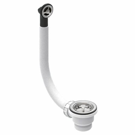 Piletta Valsir per lavello 1"1/2 con cestello e troppopieno tondo