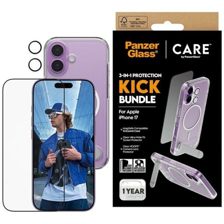 CARE av PanzerGlass Feature Kick 3-i-1-etui + glass + objektiv for iPhone 17