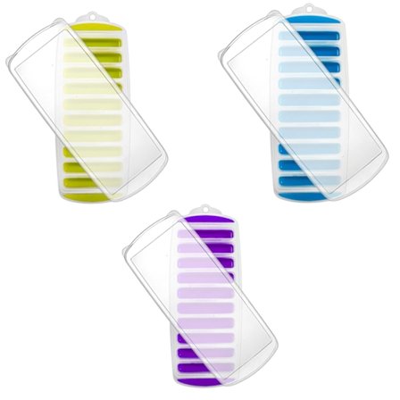 3 st Silikon Smala Isbitstråg med Lock