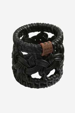 Lexington - Musta rottinki lautasliina rengas - Musta - Lautasliinat - - Homeroom