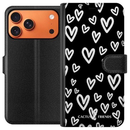 Yhteensopiva Lompakkokotelo Apple Apple iPhone 17 Pro Max Cactus and Friends - Handdrawn Love Chaos