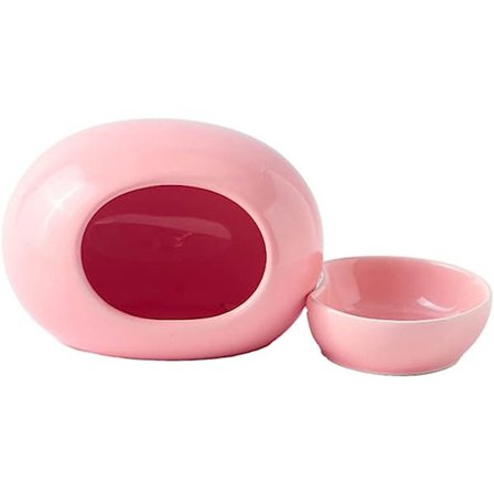 Keramisk Hamsterhus og Skål Hamstertilbehør, Smådyrehabitat