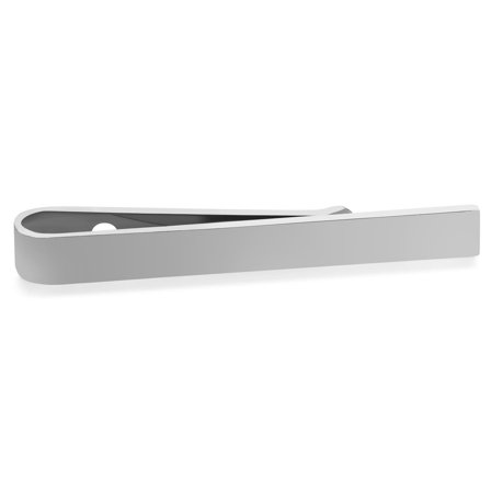 Polished Silver-Tone 5.5 cm Tie Bar for Men