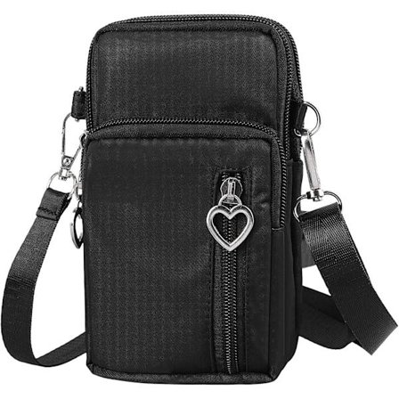 Liten Crossbody Väska Mobiltelefonväska, Axelremsväska Plånboksväska, Resekorthållare