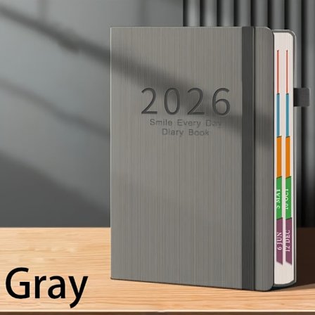 2026 Ny Kalender Log: Selvdiciplin Check-In, Tidsstyring, Daglig Side, 365-Dages Planner, Kontor, 400 Sider, Skema | Visuel Organisation