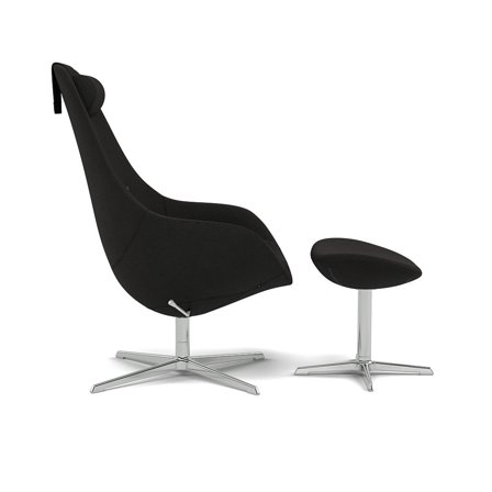 Varier Furniture Kokon - Black Polyester - Chrome base