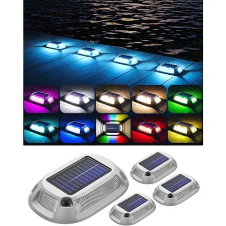 4/8/12-pakning Solcellemarkør Jordmontert Lampe Hagelampe Landskapslampe IP68 Vanntett LED_OF