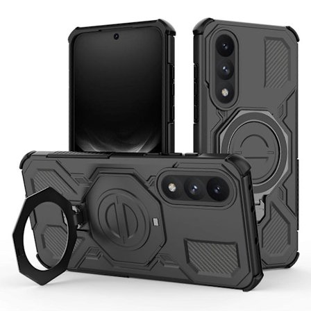 Magnetisk etui for OnePlus Nord 5 5G med roterende metallstøtte, PC + TPU telefonbakdeksel