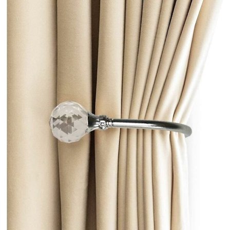 Gardinbindinger Vægkroge U Metal Gardinbindinger, Metallisk Gardin 2 stk. (Sølv)