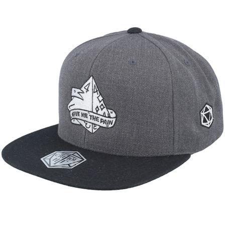 Critiql Hit - Grijs snapback Cap - D4 Dice Ultimate Pain Charcoal/Black Snapback @ Hatstore
