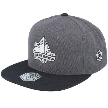 Critiql Hit - Gris snapback Casquette - D4 Dice Ultimate Pain Charcoal/Black Snapback @ Hatstore
