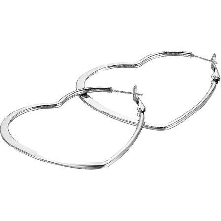 Smykker Dame Øreringe, Rustfrit Stål, Store Kreolske Øreringe Kærlighed Hjerte Stud Gave Tw