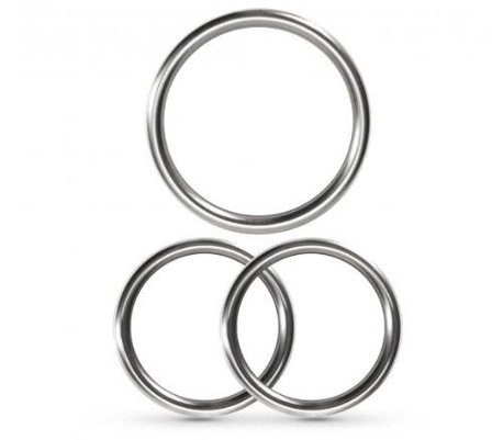 Crushious Metaleros Set Di 3 Cockring in Metallo