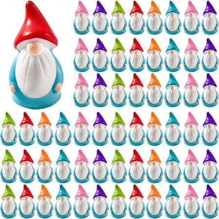 100 stk. Mini Nisser Figurer Miniature Fe Harpiks Statuer Bord Miniature Nisser til Landskab Udendørs Terrasse Have Plæne Indendørs Plantepotter Fe