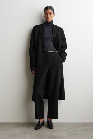 COS Women's Maglia A Collo Alto In Lana Merino in Grigio