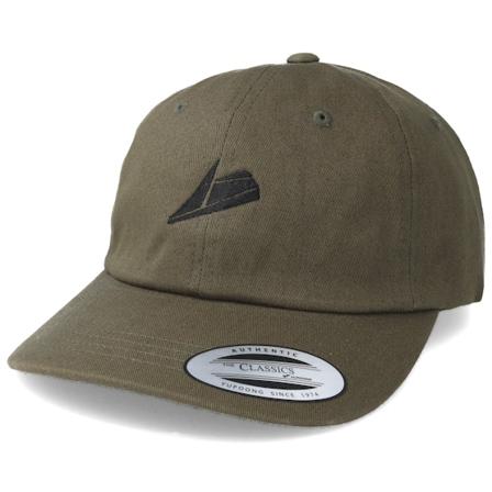 Sneakers - Grønn adjustable Caps - Black Logo Olive Dad Cap Adjustable @ Hatstore