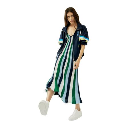 Silvian Heach Oversized sweatshirt with zip Blå, Dame Striktrøjer og sweatere