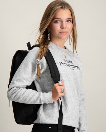 Peak Performance JR Original Crew Szary Swetry Dziewczyna - Kids Brand Store