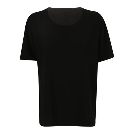 Norma Kamali, Round neck t-shirt Zwart, Dames, Maat:M