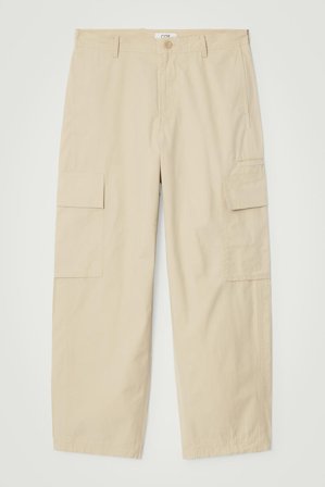 COS Homme Pantalon Cargo Droit En Coton in Beige
