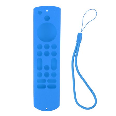 Fjärrkontroll silikonfodral mjukt säkert stöttåligt vattentätt exakt utskuret heltäckande fjärrkontrollskydd för Amazon TV blå