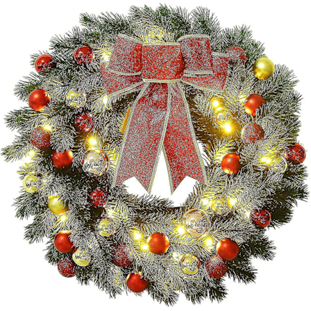 Julekrans med Lys, Julekranse Dørpynt (FMY)